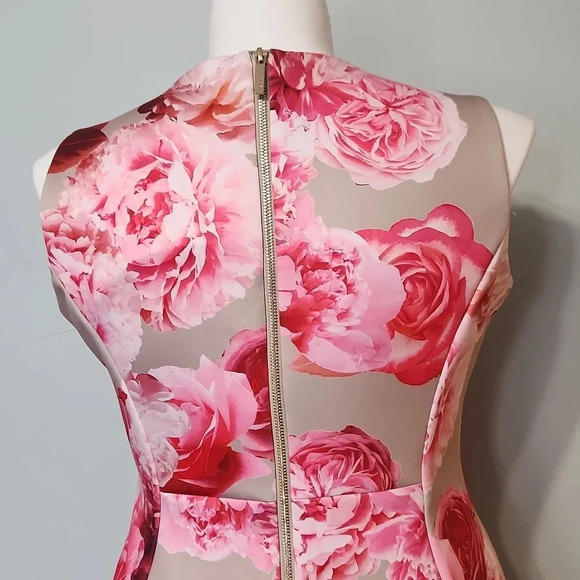 Calvin Klein Tan & Pink Floral Dress - Picture 9 of 14